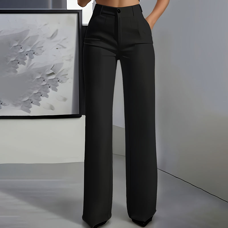 Relaxed Fit Straight Leg Trousers