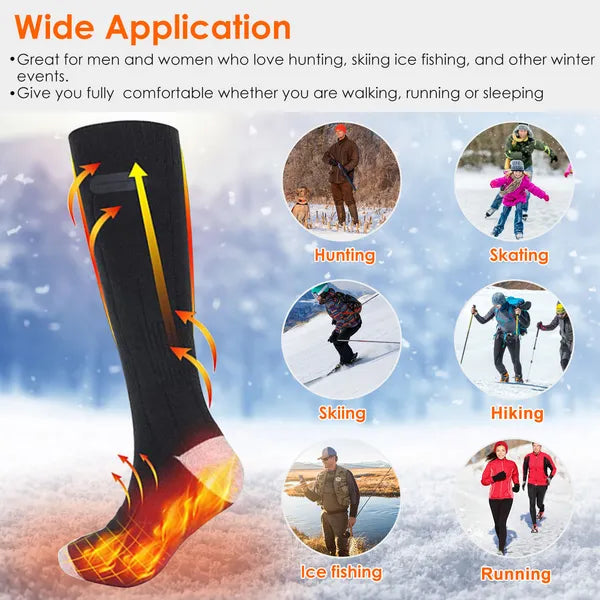 Electric Heated Rechargable Feet Warming Socks Machine Washable