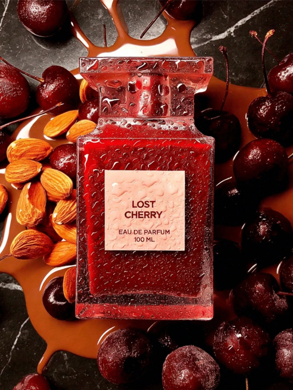 TOM FORDs Lost Cherry Eau De Parfum. Lost Cherry Immerses The Senses In A Candy-Like Gleam Of Black Cherry And Bitter Almond. It's A Great Gift For Best Friends, Girlfriends, Sisters And Mothers. Gift-Giving. 3.4 Fl.Oz / 100ml.