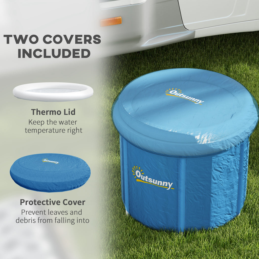 Recovery Cold Plunge Tub, Portable Ice Bath Cold Water Therapy Tub with Thermo Lid