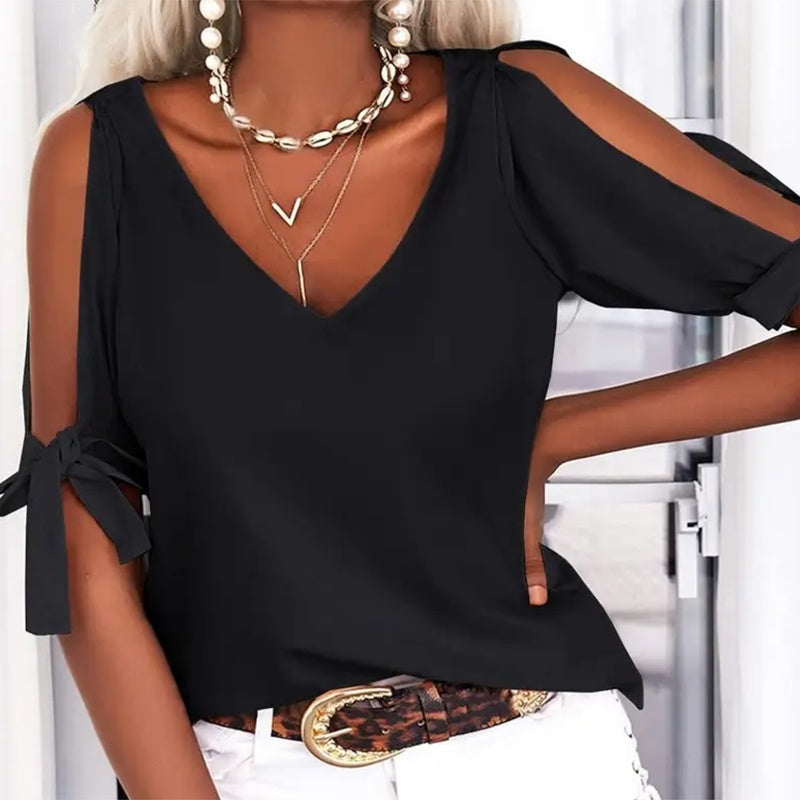 Cold Shoulder Tops Blouses