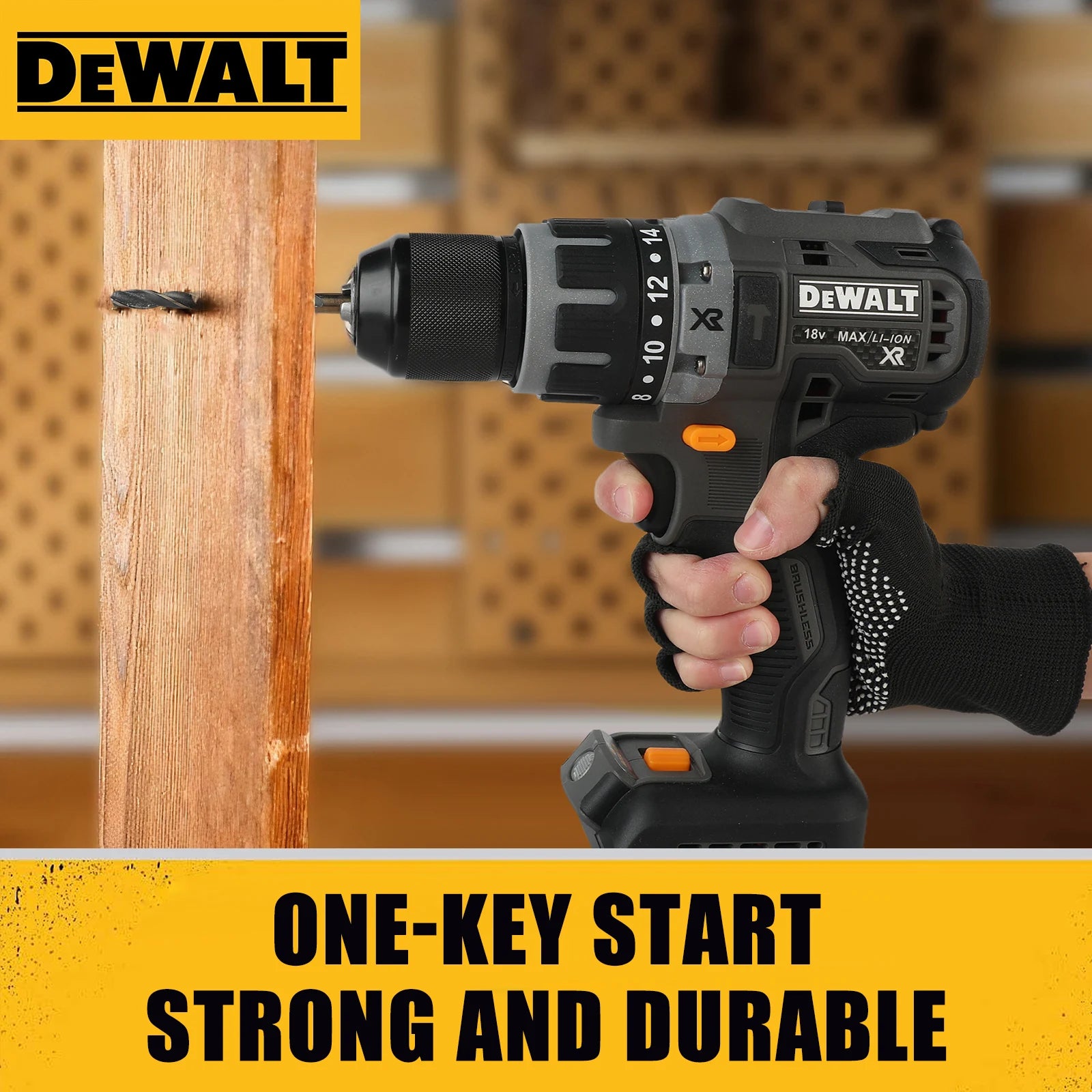 DEWALT 85M 20V Brushless Cordless 3‑Mode Hammer Drill Multifunction Electric Screwdriver Power Tool