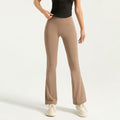 High Waist Hip Lift Legging Bell-bottom Pants Nude Feel Fitness