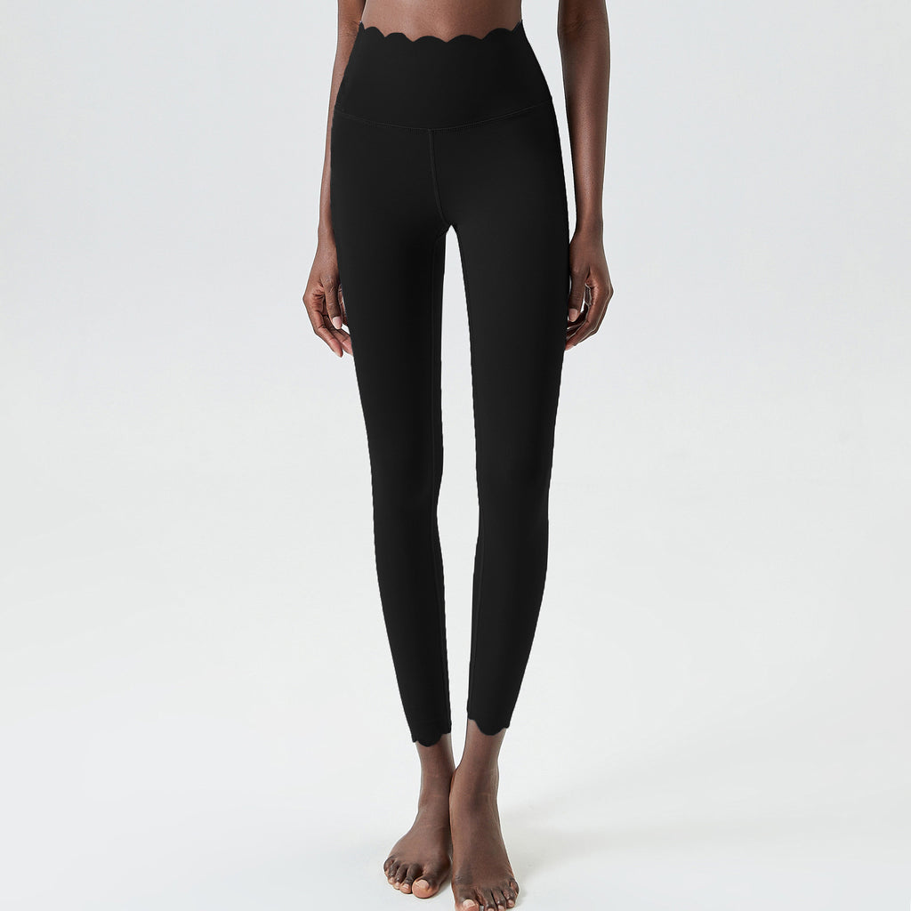 Small Wave Yoga Pants Plus Size Lycra Milk Leather Tight Trousers For Women