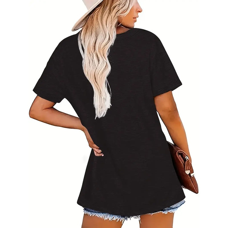 Casual Cute Moon Print T-Shirt