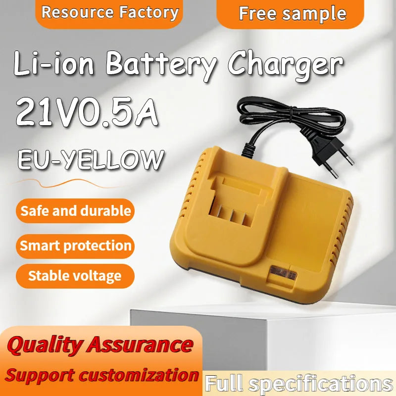 US EU Plug For Dewalt 21V 0.5A Lithium Battery Replacement Fit Power Tool Battery Charger DCB200 DCB201 DCB609 DCB182 DCB204