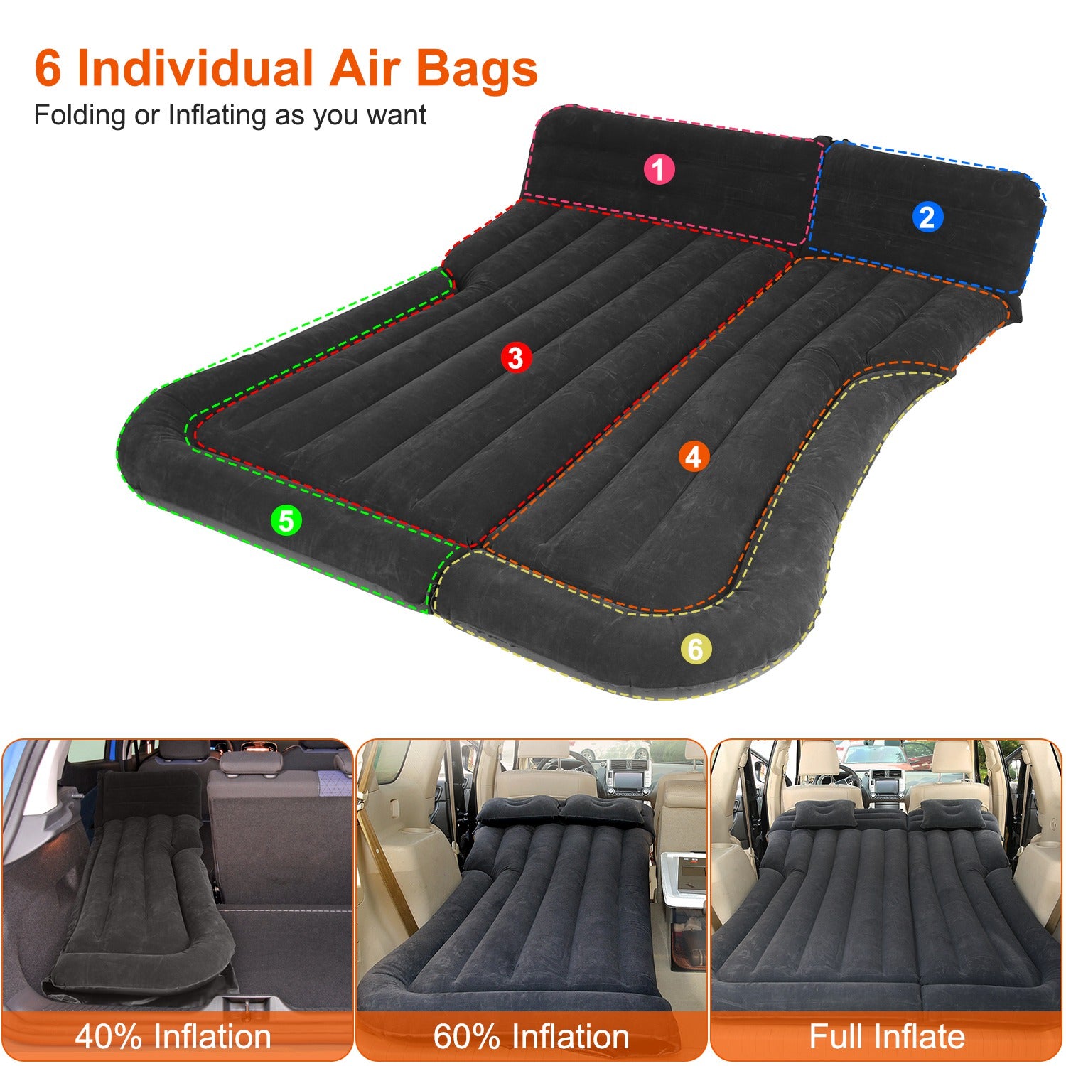 1Set Inflatable Thickened Camping Air Mattress
