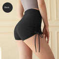 Solid Color High Waist Hip Lift Fitness Three Points Shorts