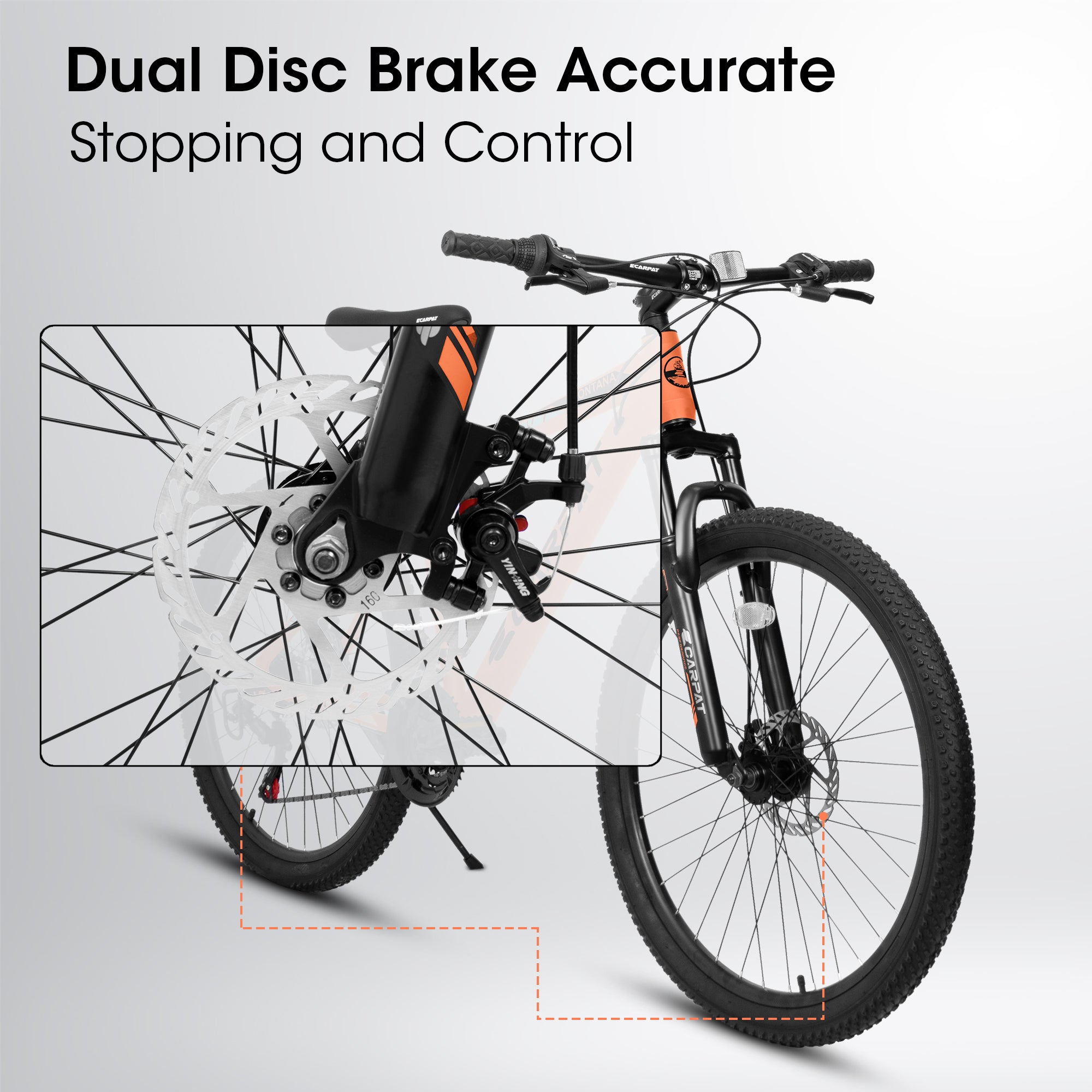 A26322 26-inch Mountain Bike, Shock Absorbing Front Fork With 21-speed Disc Brake