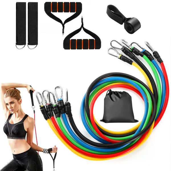 11Pcs Resistance Bands Set Tube Bands