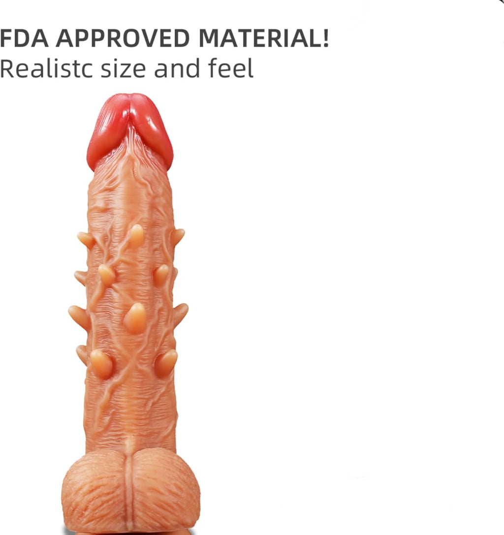 Popular Choice --- 1 Reusable Penis Cover With Vibration Function, Flesh Colored Penis Protection Cover, Super Soft Suitable For Couples With Penis Rings, Vibrating Dildos, Men's Toys, Penis Covers