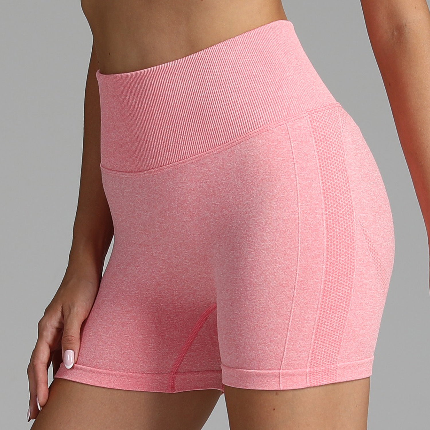 Seamless Solid Color High Waist Hip-lifting Fitness Short