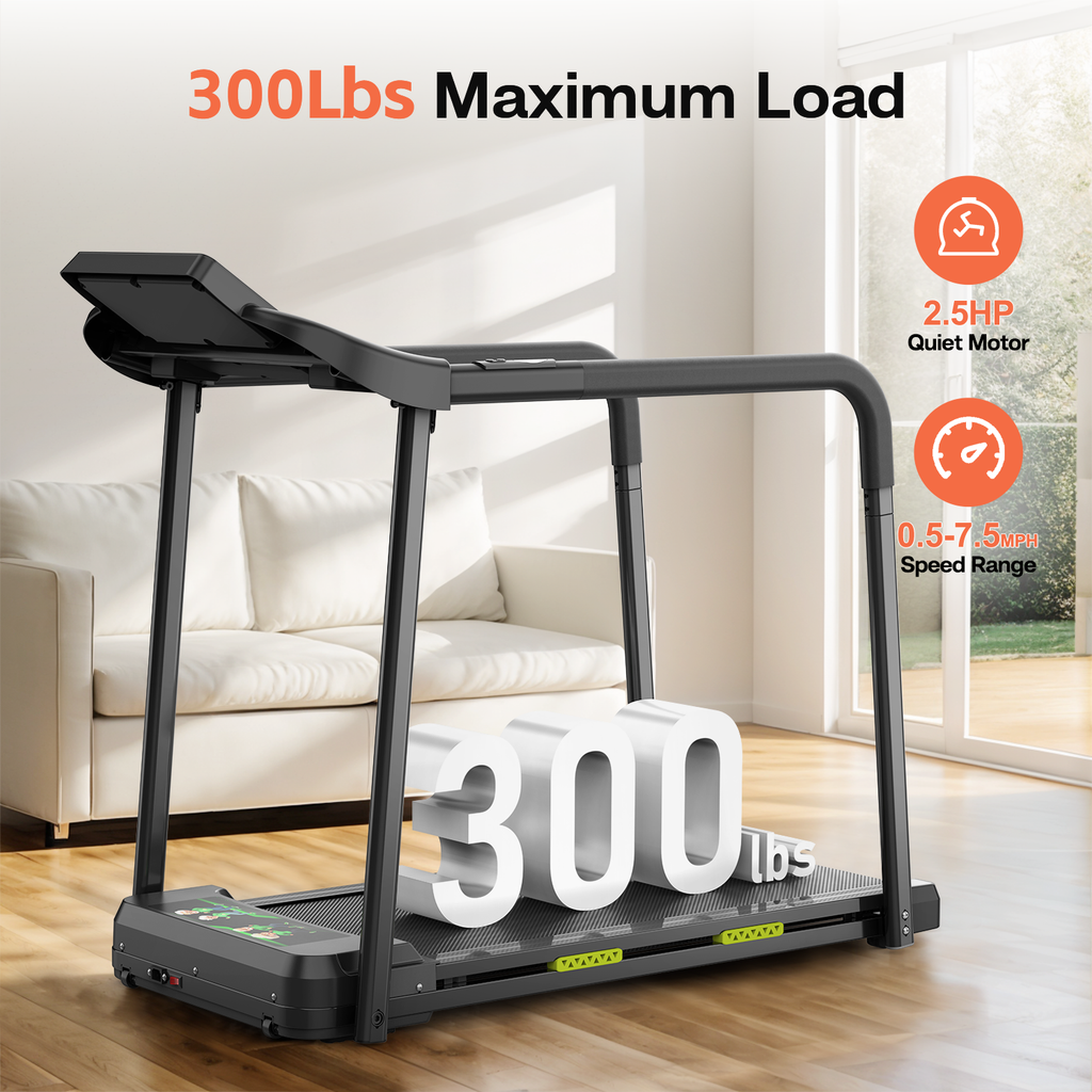 Foldable Walking Pad Treadmill With Stable And Safe Structural Design