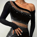 Sexy Slim Fit Shoulder Long Sleeve Clubwear