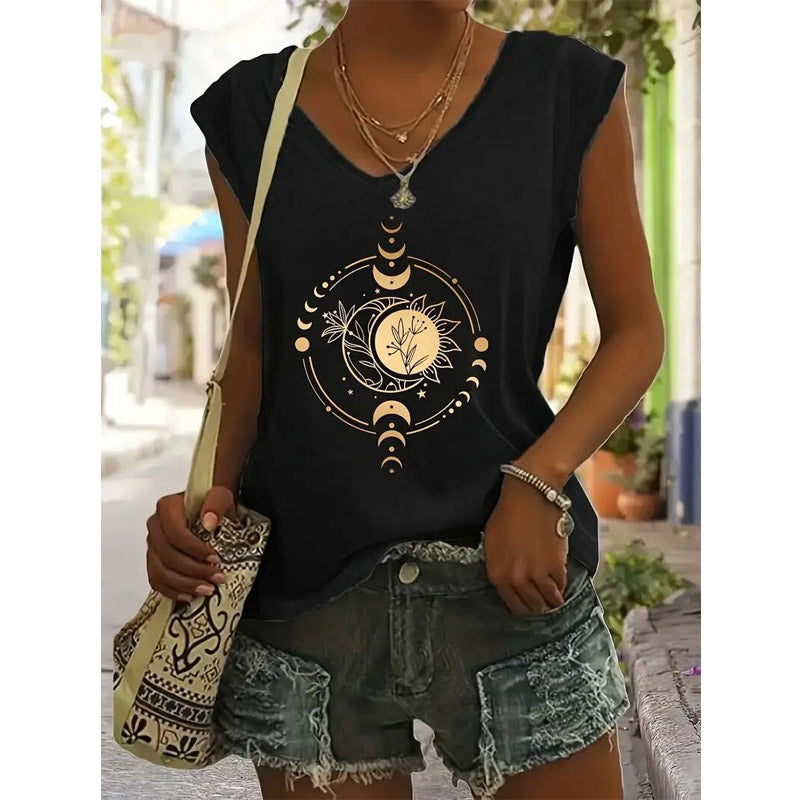 Astronomy Print V-Neck T-Shirt