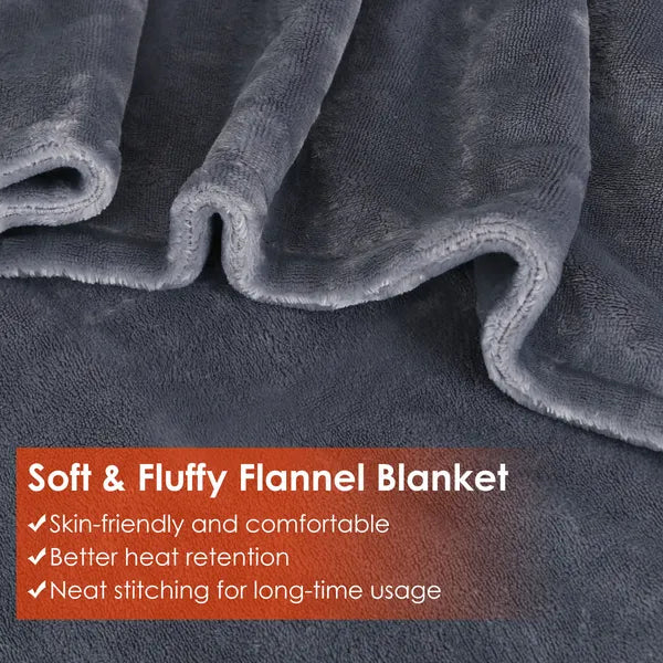 59 Plus 31in USB Heated Blanket Electric Heated Blanket With Zipper Washable For Home Office