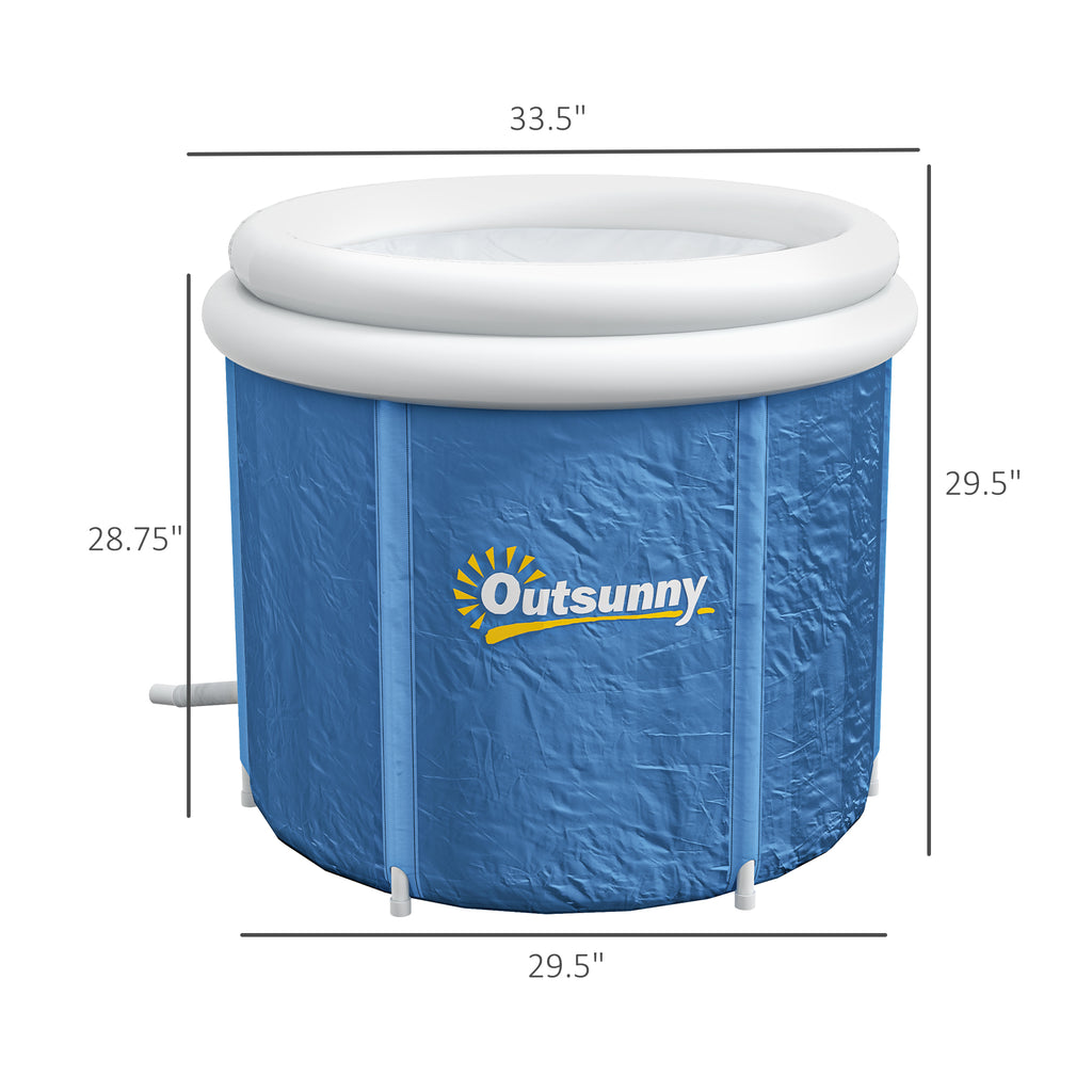 Recovery Cold Plunge Tub, Portable Ice Bath Cold Water Therapy Tub with Thermo Lid